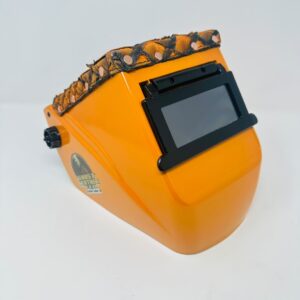Chopped top Hobart welding helmet  Black/orange Pirarucu top